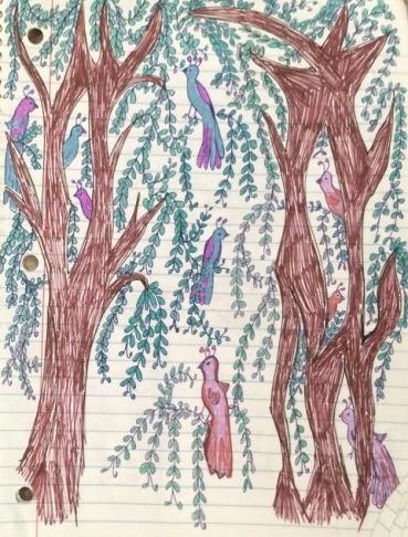 birds in trees