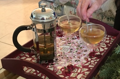 stirring tea