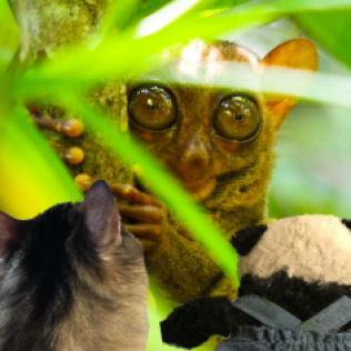 a seeing tarsier