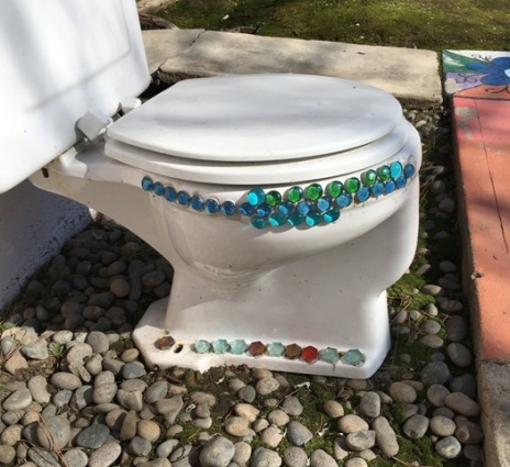toilet with gems